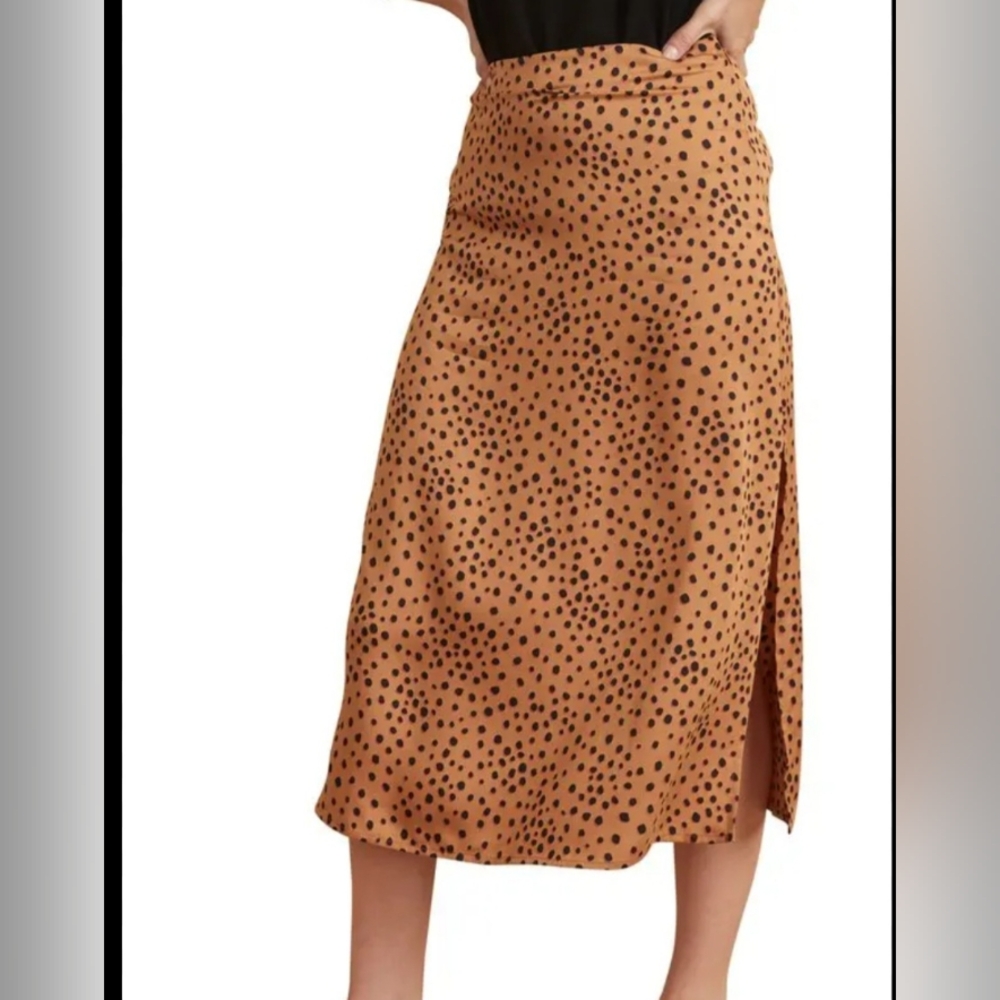 Marine Layer Zaria Midi Slip Skirt
